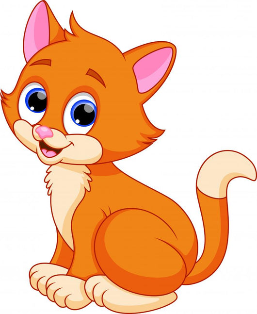 Funny cat cartoon Wall Decal