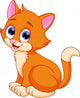 Funny cat cartoon Wall Decal