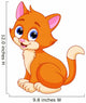 Funny cat cartoon Wall Decal