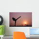 Silhouette Girl Exercising Side Wall Decal