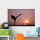 Silhouette Girl Exercising Side Wall Decal