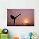 Silhouette Girl Exercising Side Wall Decal