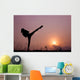 Silhouette Girl Exercising Side Wall Decal