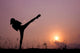 Silhouette Girl Exercising Side Wall Decal