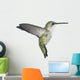 Flying Ruby-throated Hummingbird on white Wall Decal