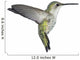 Flying Ruby-throated Hummingbird on white Wall Decal