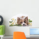 Biewer Terrier York and White Tulips Wall Decal