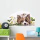 Biewer Terrier York and White Tulips Wall Decal