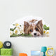 Biewer Terrier York and White Tulips Wall Decal