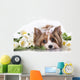 Biewer Terrier York and White Tulips Wall Decal