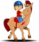 horseback riding Wall Decal