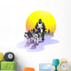 Team of Siberian Huskies Wall Decal