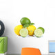 Lemons and limes, isolated on white Wall Decal