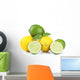 Lemons and limes, isolated on white Wall Decal