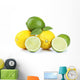 Lemons and limes, isolated on white Wall Decal
