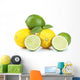 Lemons and limes, isolated on white Wall Decal