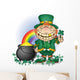 Leprechaun Pot of Gold Cartoon Character Wall Decal
