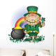 Leprechaun Pot of Gold Cartoon Character Wall Decal