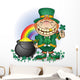 Leprechaun Pot of Gold Cartoon Character Wall Decal