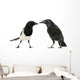 Common Magpie and Carrion Crow Facing Each Other Wall Decal