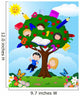 Children Playing Illustration in an Apple Tree Wall Mural
