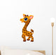 Cute baby giraffe cartoon Wall Decal