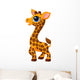 Cute baby giraffe cartoon Wall Decal