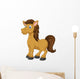 Cute horse cartoon Wall Decal