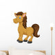 Cute horse cartoon Wall Decal