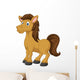Cute horse cartoon Wall Decal