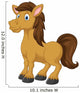Cute horse cartoon Wall Decal