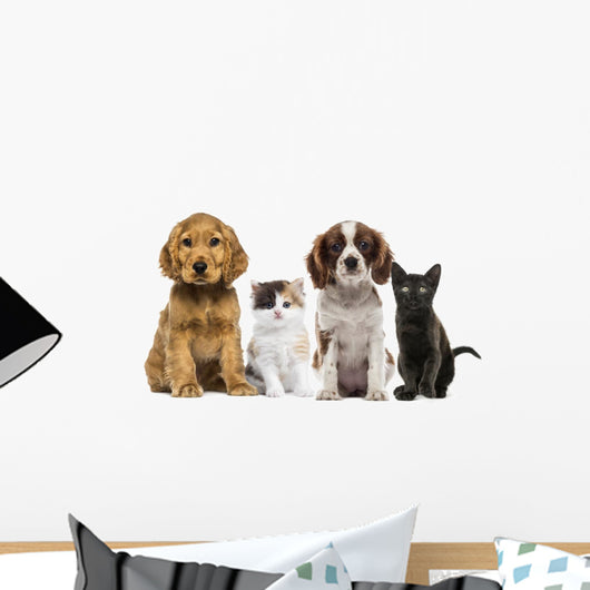 Group of Kittens and Dogs Wall Decal