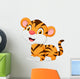 Cute baby tiger cartoon Wall Decal