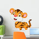 Cute baby tiger cartoon Wall Decal