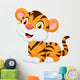 Cute baby tiger cartoon Wall Decal