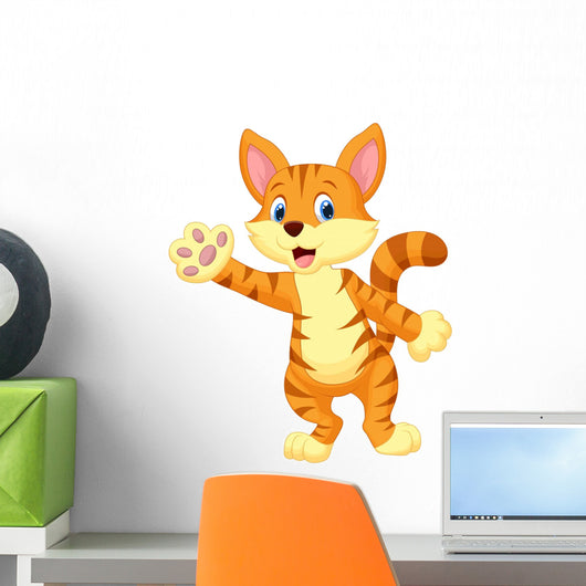 Cute Cat Waving Hand 
