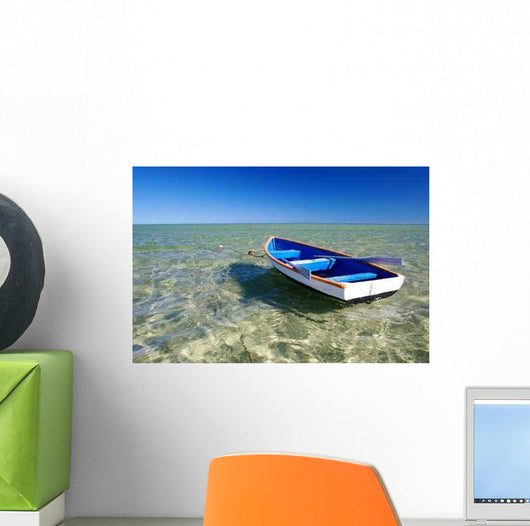 Little Blue Boat Wall Decal Design 2