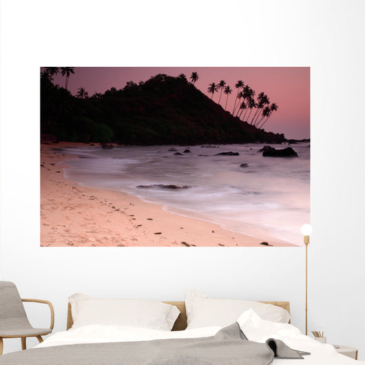 Stunning Cola beach sunset in Goa India. Wall Mural