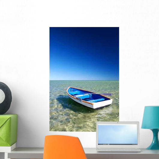Little Blue Boat Wall Decal Design 1