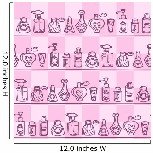 Seamless pattern with perfume bottles for bathroom Wall Mural
