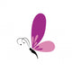 Abstract Cute Butterfly on a White Background 