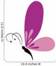 Abstract Cute Butterfly on a White Background 