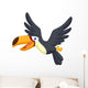 Cute cartoon toucan bird flying Wall Decal