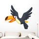 Cute cartoon toucan bird flying Wall Decal