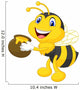 Bee cartoon holding honey bucket Wall Decal