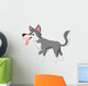 Cute wolf cartoon Wall Decal