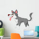 Cute wolf cartoon Wall Decal