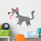 Cute wolf cartoon Wall Decal