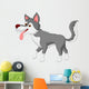 Cute wolf cartoon Wall Decal