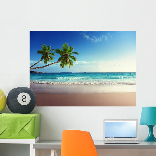 sunset on Seychelles beach 